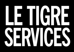 Webdesign Limburg | Brand logo reading 'LE TIGRE SERVICES' in bold white letters on a black background.